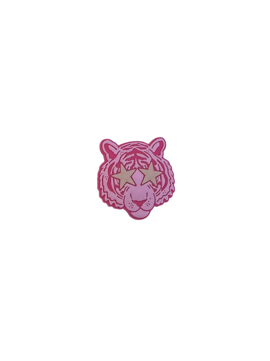 Pink Tiger Croc Charm