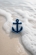 Blue Anchor Bogg Charm