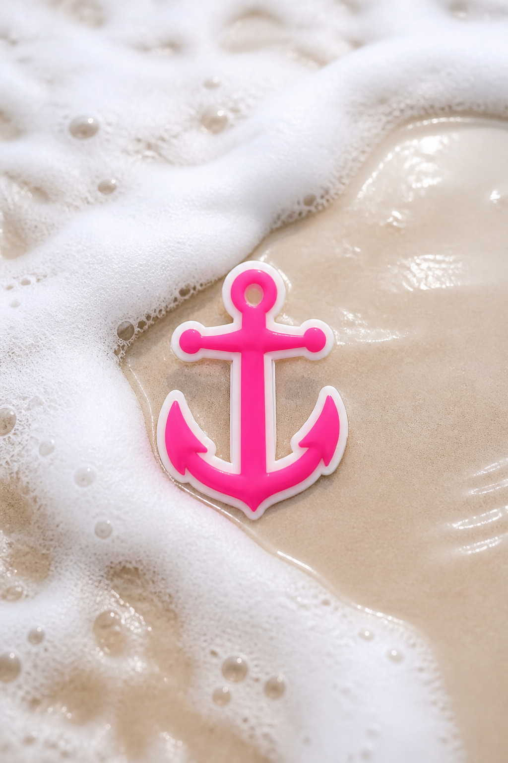 Pink Anchor Bag Charm