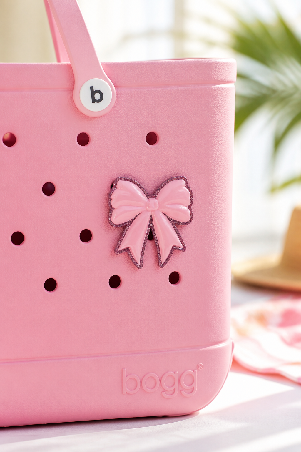 Pink Bow Bag Charm