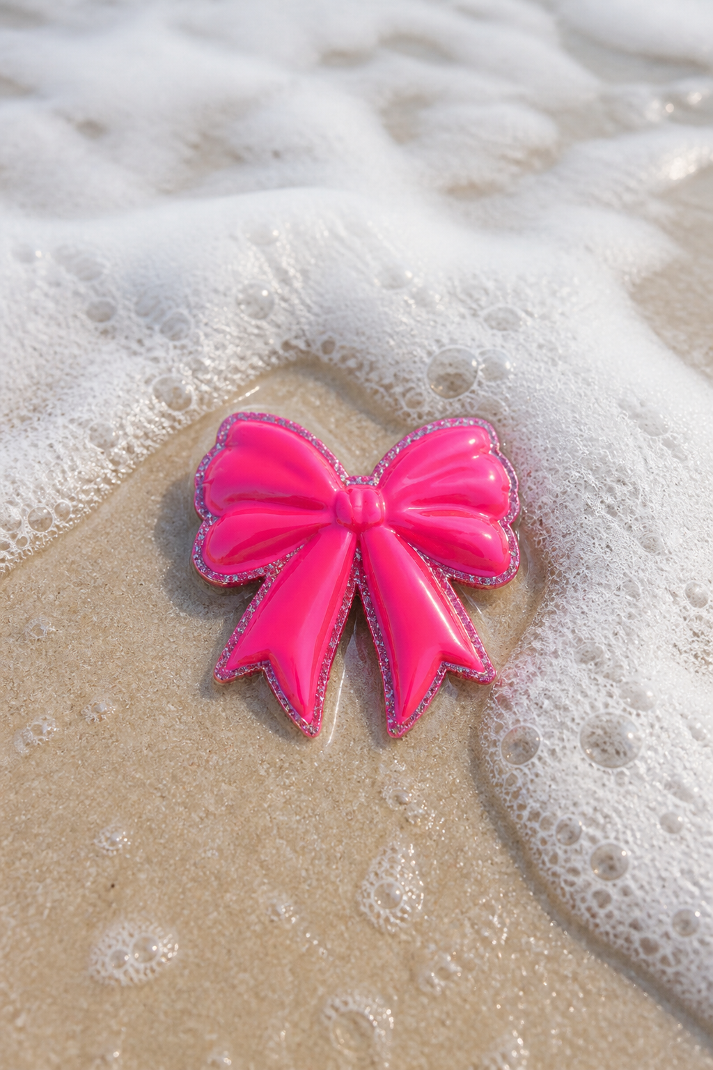 Hot Pink Bow Bag Charm