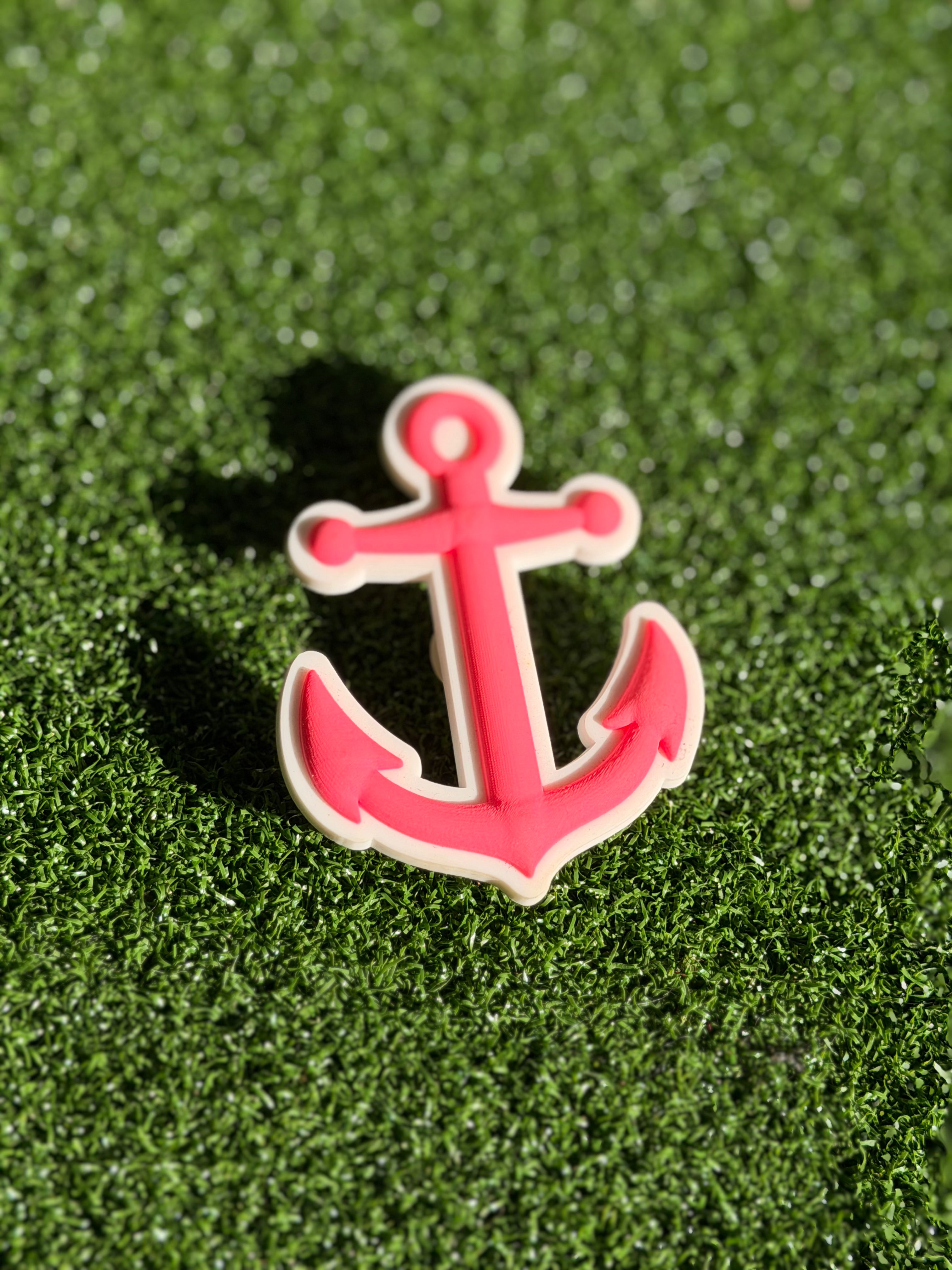 Pink Anchor Bogg Charm